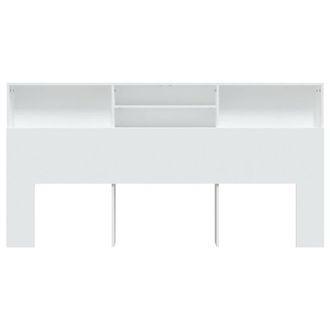 Berkfield Home Headboard Cabinet White 200x19x103.5 cm