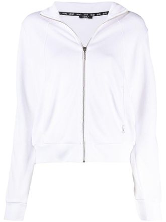 Liu Jo side-stripe track jacket - women - Cotton/Cotton/Polyester/Viscose - L - White