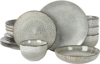 Gibson Home Matisse 16-Piece Dinnerware Set in Green at Nordstrom