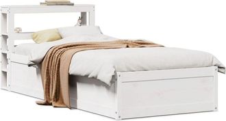 vidaXL Vidaxl - Estructura De Cama Con Cabecero Madera Pino Blanco 75x190 Cm