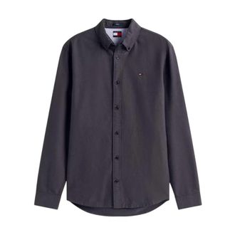 Tommy Hilfiger Oxford Shirt - Heren - Casual Overhemden - Grijs - M - Overhemden