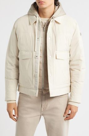Moose Knuckles Brixton Down Trucker Jacket in Alabaster - 1705 at Nordstrom, Size X-Large