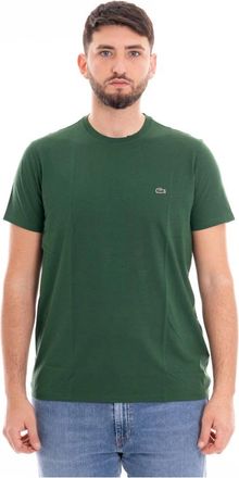 Lacoste T-shirt met ronde hals - Heren - T-shirts - Groen - XL - Tops