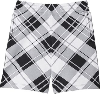 Burberry mid-rise check-print shorts - men - Viscose/Polyester/Elastane/Polyamide - M - Grey