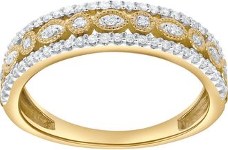 LuvMyJewelry Golden Mirage 0.25 Cts Natural Diamond Band 14K Gold Ring in 14K Yellow Gold at Nordstrom, Size 7