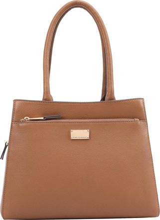 Paul Costelloe Womens Monse Leather Shoulder Bag - Brown - One Size