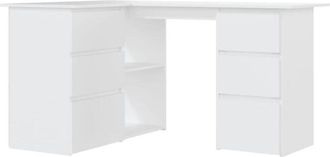 vidaXL Vidaxl - Escritorio De Esquina Madera Contrachapada Blanco 145x100x76 Cm