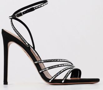 Aquazzura Sandalo Mistica Aquazzura in camoscio con strass