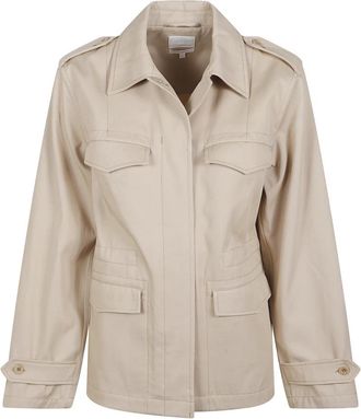A.P.C. Getailleerd Safari Jasje - Dames - Zomerjassen - Beige - XS - Leer - Jassen
