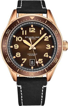 Stührling Monaco Quartz Brown Dial Mens Watch M13664
