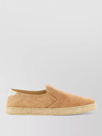 Brunello Cucinelli suede espadrilles slip on rope sole
