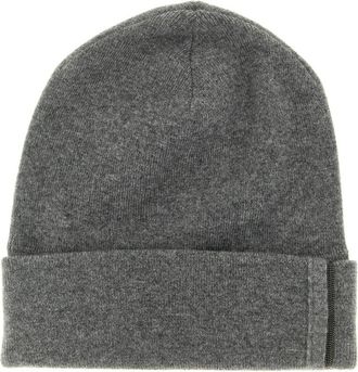 Brunello Cucinelli Grey Monile Beanie Hat
