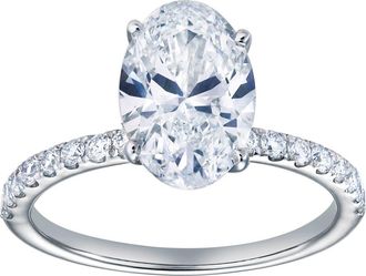 LuvMyJewelry Adriana 14K White Gold Oval Lab Grown Diamond Hidden Halo Engagement Ring - 2.35 Ct at Nordstrom, Size 6.5