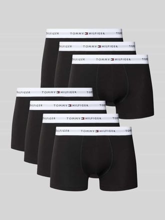 Tommy Hilfiger Regular Fit Trunks aus Baumwoll-Mix im 7er-Pack in Black, Gr&ouml;&szlig;e M