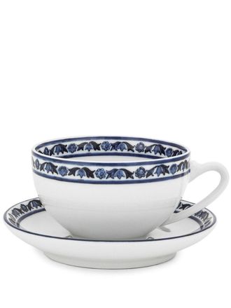 Dolce & Gabbana Set di 2 tazzine da caffè con rifinitura Mediterraneo - Bianco