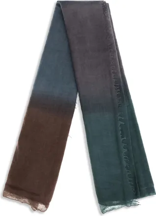 Mirror in the Sky Womens Souffl&eacute; Semi-Felted Degrad&eacute; Scarf Water Kashmir-Capra Hircus Kashmir/capra Scarfs