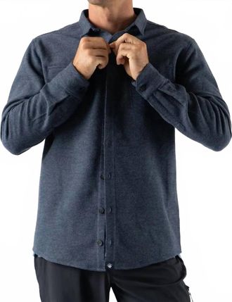Rabbit Mens High Country Wool Shirt In Midnight Blue