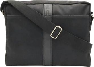 Herm&egrave;s Pre-owned Nylon Shoulder Bag - Dames - Vintage Schoudertas - Zwart - ONE Size - Nylon - Vintage