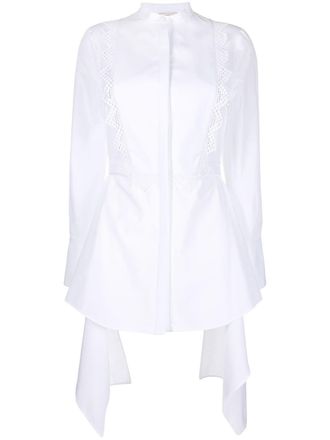 Alexander McQueen draped shirt - women - Cotton - 38 - White