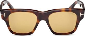Tom Ford Eyewear Occhiali da sole squadrati tartarugati - Marrone