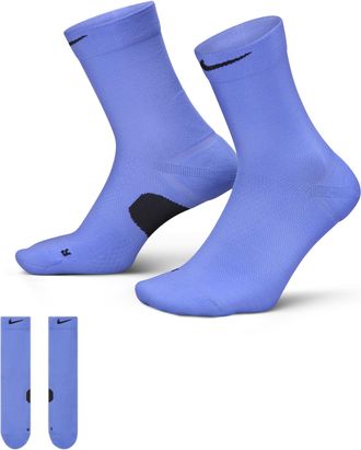Nike Unisex Running Midweight Crew Socks (1 Pair) in Blue | HV6924-570