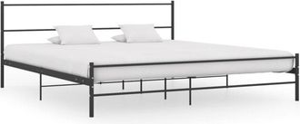 vidaXL Estructura De Cama Sin Colch&oacute;n Metal Negro 180x200 Cm Vidaxl