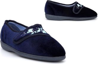 Generic Ladies Comfort Slippers Size 6 Womens Machine Washable Slippers Size 7 Womens Touch Fastening Slipper Ladies Machine Washable Slipper Comfort Touch Fa