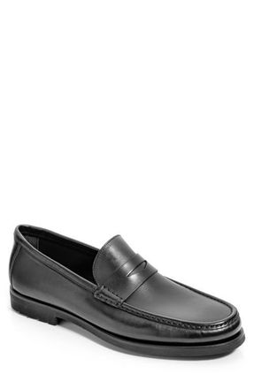 To Boot New York Belfast Lugged Penny Loafer in Butter Nero at Nordstrom, Size 11.5