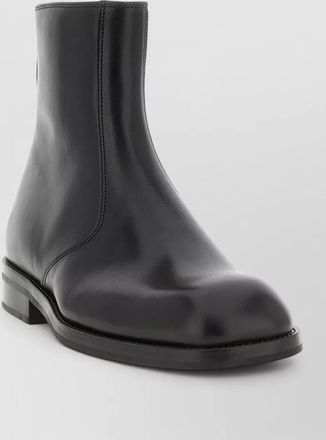 Christophe Lemaire leather zip ankle boots