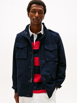 Tommy Hilfiger Mens Twill Field Jacket - Navy - L