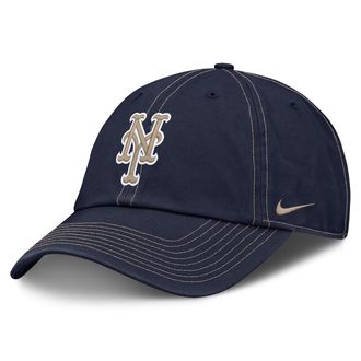 Nike New York Mets Club Nike Mens MLB Adjustable Hat in Blue | NB0141SNME-L9H