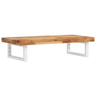 Berkfield Home Basin Shelf Wall Mounted Steel & Solid Wood Acacia in Brown
