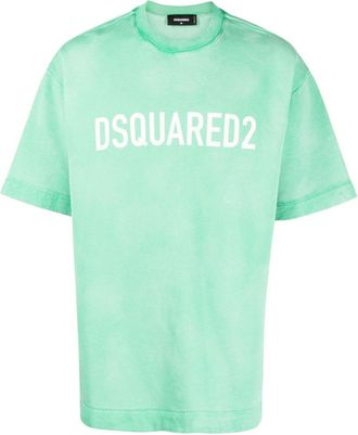 Dsquared2 drop-shoulder cotton T-shirt - men - Cotton - M - Green