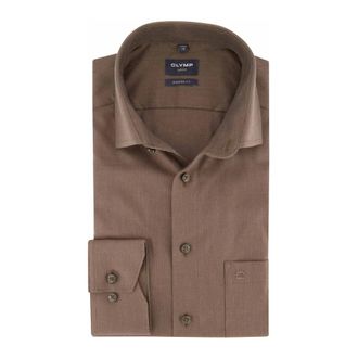 Olymp Olymp, Heren, Overhemden, Bruin, Maat: XL