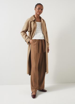 L.k. Bennett Womens Keaton Coats, Pale Beige - Size 18 UK