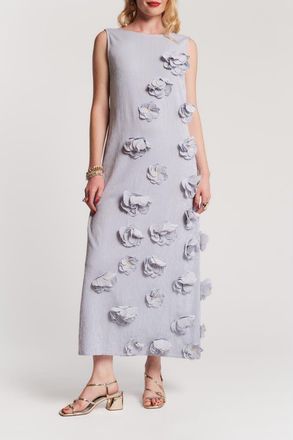 Frances Valentine Origami Dress Seersucker in Blue/white at Nordstrom, Size X-Small
