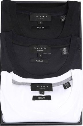Ted Baker Mens Brolin T-Shirt Gift Box Set White Navy Black - Multicolour Cotton - Size X-Large