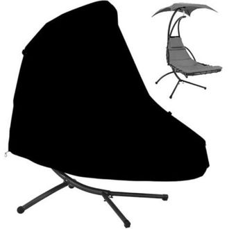 OEM Funda Para Tumbona Colgante De Tela Oxford 420d Negra: Protecci&oacute;n Para Exteriores Para Columpios De Jard&iacute;n, Porches O C&eacute;sped