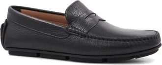 Bruno Magli Taranto Penny Loafer in Black Tumbled at Nordstrom, Size 11.5