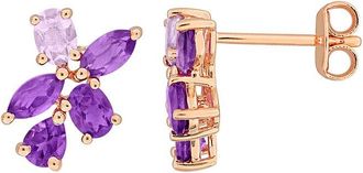 Rina Limor Silver 1.44 Ct. Tw. Amethyst Stud Earrings