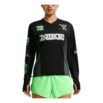 Nike (WMNS) Nike Swift Long Sleeve Tops Black Illusion Green IM7543-010