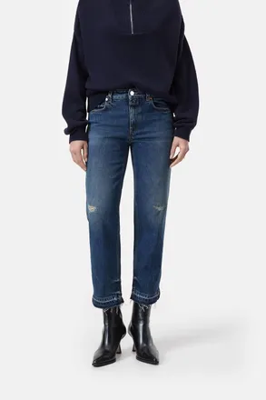 Closed Milo Straight Leg Denim Jeans In Dark Blue