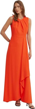 Sandro Ferrone Tokio Jurk - Dames - Avondkleed - Oranje - XS - Polyester - Kleedjes