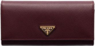 Prada Portafoglio grande in pelle Saffiano - Rosso