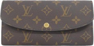 Louis Vuitton Monogram Marron Rose Ballerine Coated Canvas Long Wallet (Bi-Fold) (Pre-Owned)