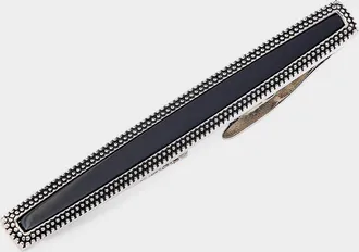 Link Up Men & apos;s Onyx Dotted Frame Tie Bar
