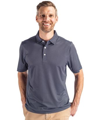 Cutter & Buck Pike Eco Symmetry Print Stretch Recycled Mens Polo