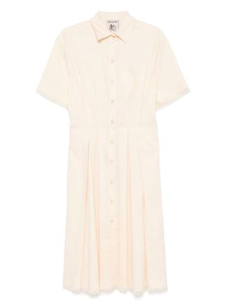 Semicouture Sharon midi dress - women - Cotton/Polyamide/Elastane/Polyamide/Cotton - 40 - Neutrals