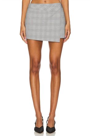 Amanda Uprichard Lissa Twill Mini Skort In Business Plaid