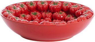 Light & Living Tamina Taz&oacute;n De Cer&aacute;mica En Rojo - &Oslash;43x12 Cm - Light&living